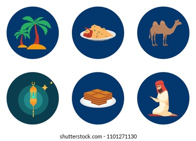 Eid Mubarak and Ramadan Icons Design