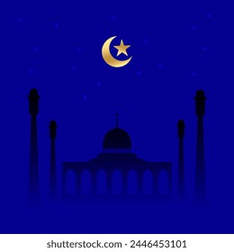 Eid mubarak or ramadan kareem, Vector greeting background. Especially for islamic day.