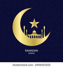 Eid mubarak or ramadan kareem, Vector greeting background.