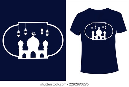 T-Shirt-Design von Eid Mubarak oder Ramadan
