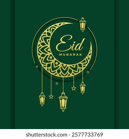 eid mubarak realistic background design