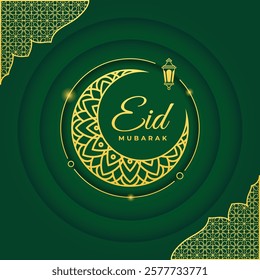 eid mubarak realistic background design