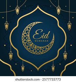 eid mubarak realistic background design