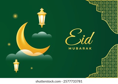 eid mubarak realistic background design