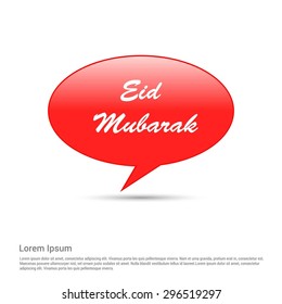 Eid Mubarak Red Speech Bubble