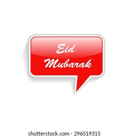 Eid Mubarak Red Speech Bubble