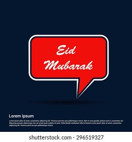Eid Mubarak Red Speech Bubble