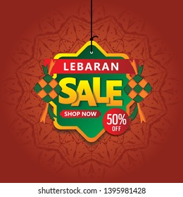 Eid Mubarak Sale Banner Vector (Lebaran Sale Banner) 