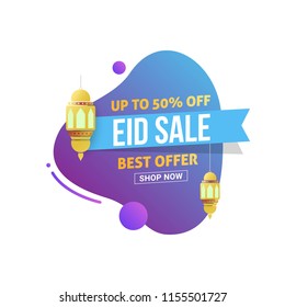 Design-Tag Eid Mubarak Sale mit 50 % Rabatt