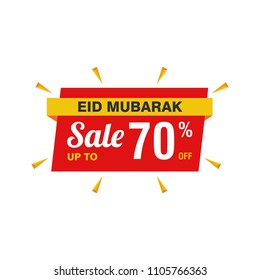 Eid Mubarak Sale Discount Vector Design