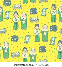 Eid mubarak seamless pattern