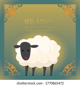 Eid Mubarak Simple Background, for landing page and card with gold template.