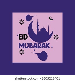 Eid Mubarak Simple Banner Design