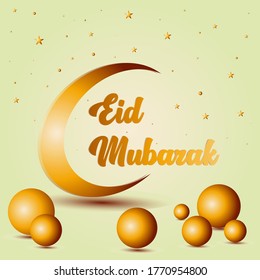 Eid Mubarak social media post design vector with eid background style. 