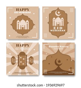 eid mubarak social media post. a collection of social media post asset.