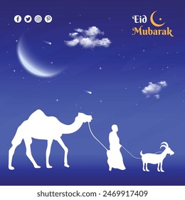 Eid mubarak social media post, eid ul adha design, eid al adha, post design, social media design