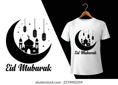 eid Mubarak t shirt design vector illustration