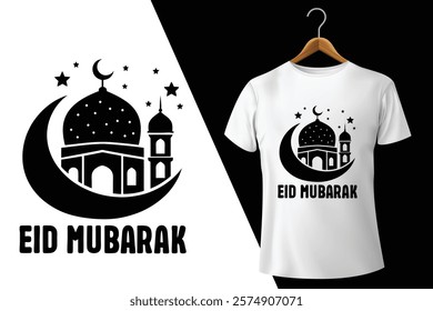 eid Mubarak t shirt design vector illustration