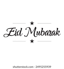 Eid Mubarak text icon day islamic style sheep culture holiday design.