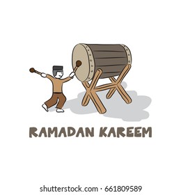 Eid Mubarak theme greeting card vector illustration
