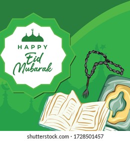 Eid Mubarak. This is a Eid Mubarak  Vector. all of this object or assets is separated and ready to editable.