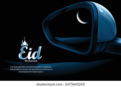 Eid mubarak transport creative concept. Eid mubara car creative template, banner, poster, background, greetings card, discount banner, social media post, post card etc. Ramadan creative design.