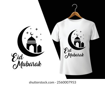 Eid Mubarak T-shirt vector illustration  