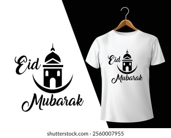 Eid Mubarak T-shirt vector illustration  