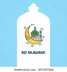 Eid Mubarak typographic with creative design 