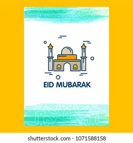 Eid Mubarak typographic with creative design 