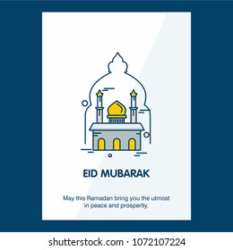 Eid Mubarak typographic and creative design vector 