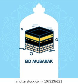 Eid Mubarak typographic with creative design 