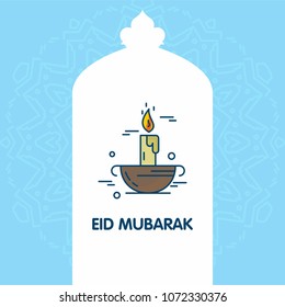 Eid Mubarak typographic with creative design 