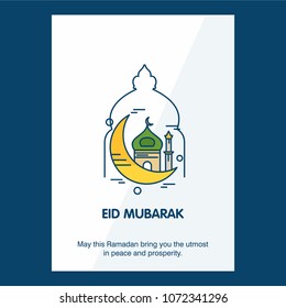 Eid Mubarak typographic with creative design 