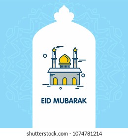 Eid Mubarak typographic with creative design 