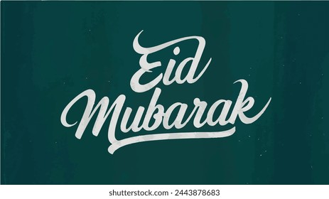 Eid Mubarak Typographic design in English