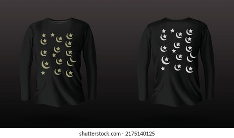 Eid Mubarak Typography and Calligraphy T-shirt Design. modern typography emotional, lettering quotes t-shirt design suitable for print design. Eid Mubarak T-shirt design vector.