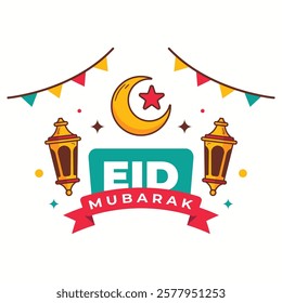 Eid Mubarak Typography Design Collection