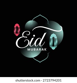 Eid Mubarak Tipografía Diseño Letras