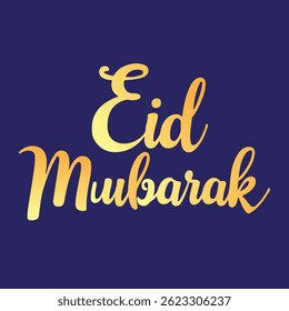Eid mubarak typography and letter calligraphy banner design