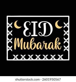 Eid Mubarak typography vector art