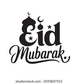 Eid Mubarak typography Vector Design