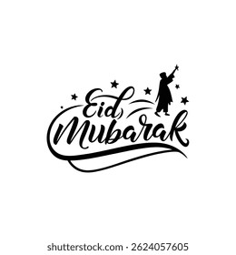 Eid Mubarak Typography vector design