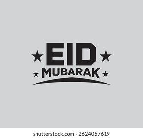 Eid Mubarak Typography vector design