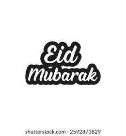 Eid Mubarak Typography Vector Illustration