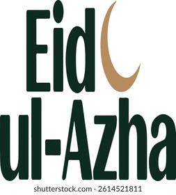 Eid Mubarak typography vector illustration . Islamic festival art for greetings, t-shirts, posters, cards and more