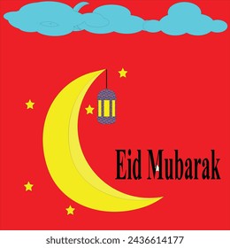 Eid mubarak. Eid ul fitar and Eid ul adha are the special days for muslims.greeting card for eid . 