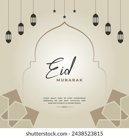 Eid mubarak and eid ul fitr design template. 