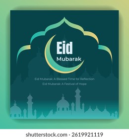 Eid Mubarak and Eid ul Fitr Social Media Banner or Instagram post Template