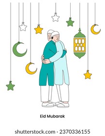 Eid Mubarak used by Muslims all over the world. Internationally Muslims use it as a greeting on the feast. In the social sense, people usually celebrate Eid al-Fitr after Ramadan